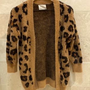 Zara Girls size 9-10 Leopard Print Cardigan.  Never worn.  Excellent condition.